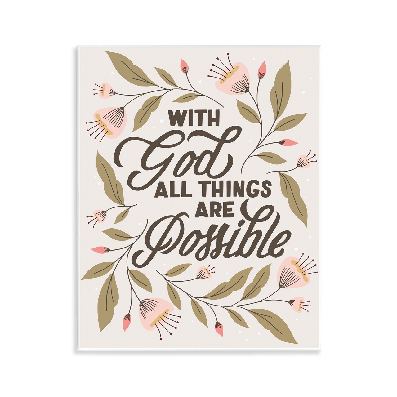 Stupell Industries All Things Possible With God Wall Plaque By Muffin Grayson